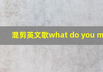 混剪英文歌what do you mean